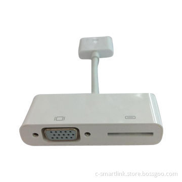 iPad to VGA + 30-pin Adapter for Apple iPad, iPad 2, New iPad 3, iPhone 4, iPhone 4s and iTouch 4